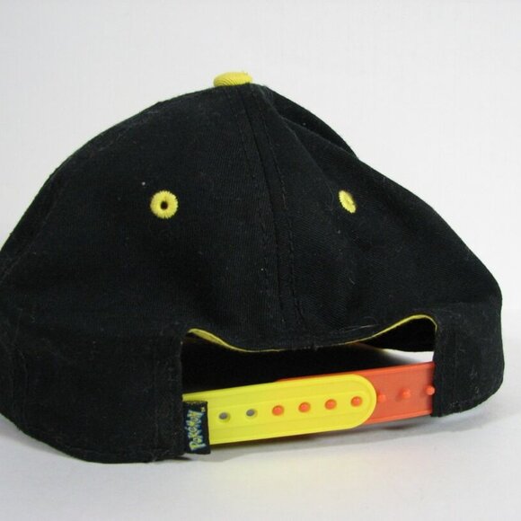 Pokemon Pikachu Black Red Yellow Snapback Hat Ball Cap One Size - Picture 5 of 5